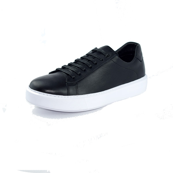 Basket pour homme 277  noir/blanc cuir   ............. Basket cuir pour homme Maroc